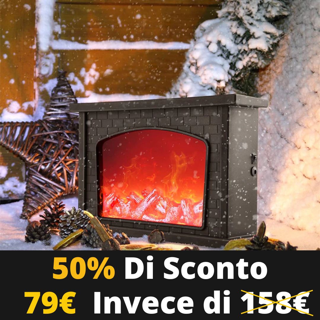 TURBRO Camino senza fumo da 48,3 cm per legna da ardere